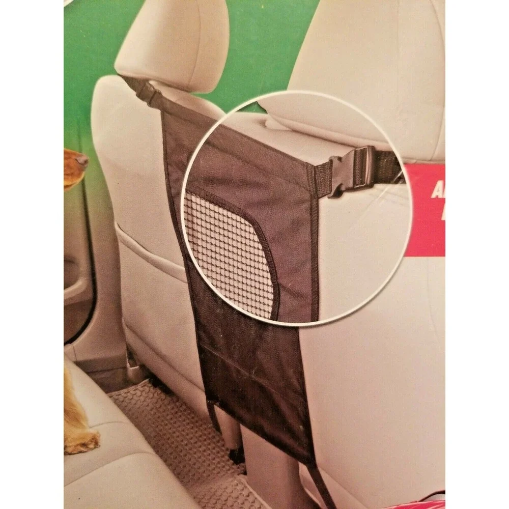 Turtle Wax Seatback‎ Mounted Barrier Mesh Window L Pocket Adj. Straps Black NIB